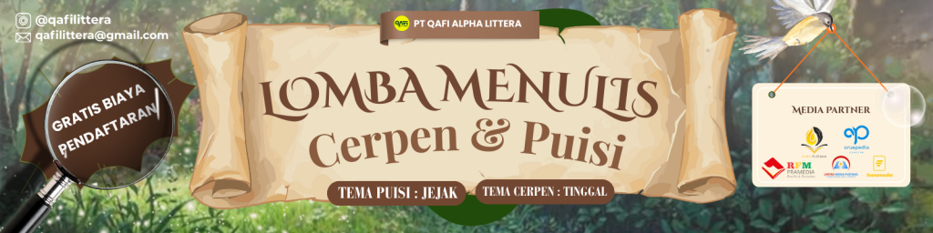 FORMULIR LOMBA MENULIS PUISI - BERTEMA JEJAK | QAFI LITTERA 2026 header formulir 20260104 211208 0000